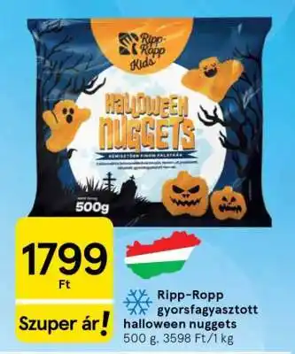 Tesco Ripp-Ropp gyorsfagyasztott halloween nuggets ajánlat