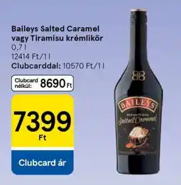 Tesco Baileys Salted Caramel vagy Tiramisu krémlikőr ajánlat