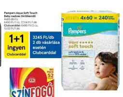 Tesco Pampers Aqua Soft Touch Baby nedves törlőkendő ajánlat
