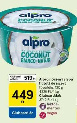 Tesco Alpro növényi alapú hűtött desszert ajánlat