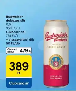 Tesco Budweiser dobozos sör ajánlat
