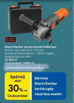 Tesco Black+Decker sarokcsiszoló kofferban ajánlat