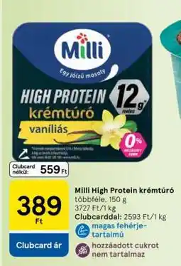 Tesco Milli High Protein krémtúró ajánlat