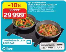 Auchan QILIVE 600168609 DUPLA INDUKCIÓS FŐZŐLAP ajánlat