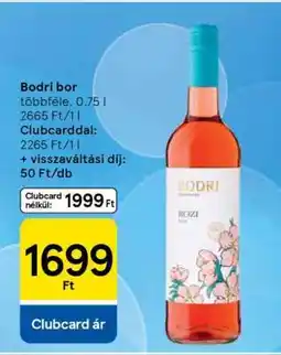 Tesco Bodri bor ajánlat