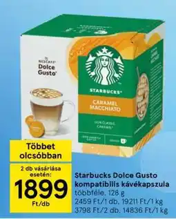 Tesco Starbucks Dolce Gusto Kompatibilis Kávékapszula ajánlat
