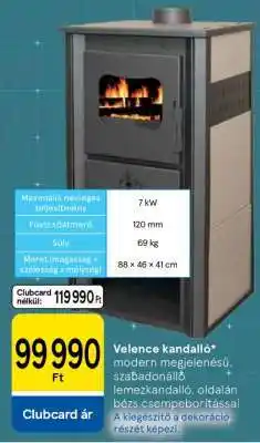 Tesco Velence kandalló ajánlat