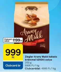 Tesco Ziegler Arany Makk kakaós krémmel töltött ostya ajánlat