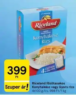 Tesco Riceland főzötasakos Konyhakész vagy Gyors rizs ajánlat