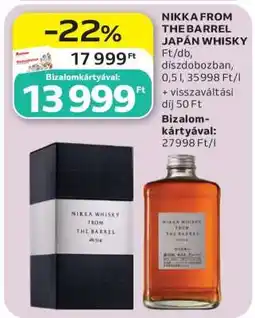 Auchan NIKKA FROM THE BARREL JAPÁN WHISKY ajánlat