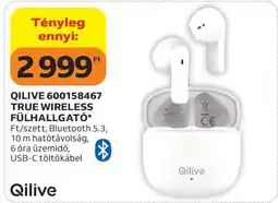 Auchan QILIVE 600158467 TRUE WIRELESS FÜLHALLGATÓ ajánlat