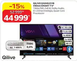 Auchan QILIVE Q32HS251B VIDAA SMART TV ajánlat