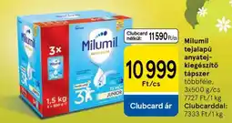 Tesco Milumil tejalapú anyatej-kiegészítő tápszer ajánlat