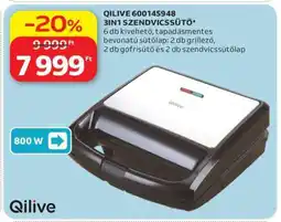 Auchan QILIVE 600145948 3IN1 SZENDVICSSÜTŐ ajánlat