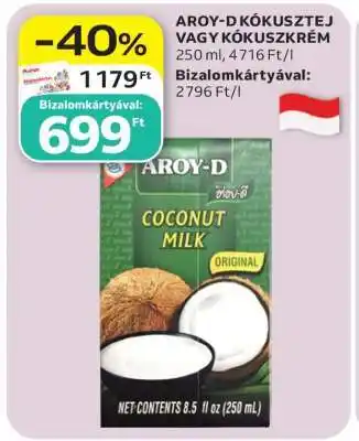 AROY-D KÓKUSZTEJ VAGY KÓKUSZKRÉM