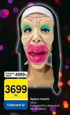 Tesco Apáca maszk ajánlat