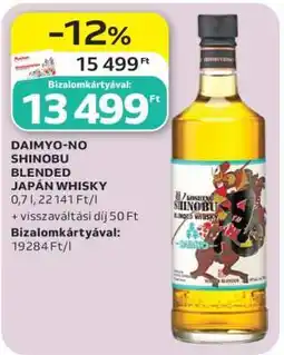 Auchan DAIMYO-NO SHINOBU BLENDED JAPÁN WHISKY ajánlat