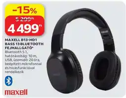 Auchan MAXELL B13-HD1 BASS 13 BLUETOOTH FEJHALLGATÓ ajánlat