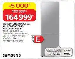 Auchan Samsung RB33B610ESA Alulfagyasztós Hűtőszekrény ajánlat