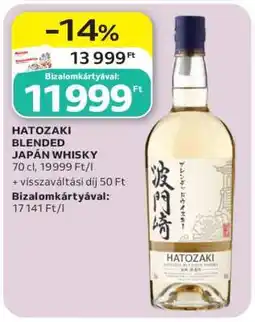 Auchan HATOZAKI BLENDED JAPÁN WHISKY ajánlat