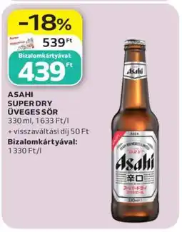 Auchan Asahi Super Dry üveges sör ajánlat