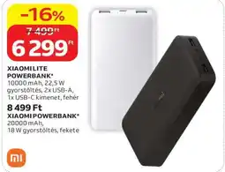 Auchan XIAOMI LITE POWERBANK ajánlat