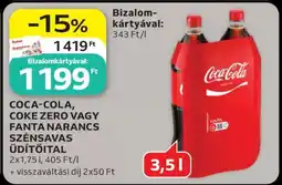 Auchan Coca-Cola, Coke Zero vagy Fanta Narancs Szénsavas Üdítőital ajánlat