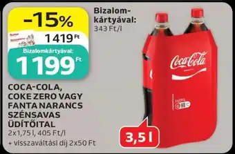 Coca-Cola, Coke Zero vagy Fanta Narancs Szénsavas Üdítőital