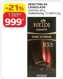 Auchan HEIDI TÁBLÁS CSOKOLÁDÉ ajánlat