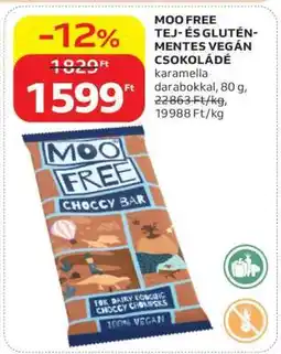 Auchan MOO FREE TEJ- ÉS GLUTÉNMENTES VEGÁN CSOKOLÁDÉ ajánlat