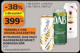 Auchan Bitburger, DAB vagy Radeberger német dobozos sör ajánlat