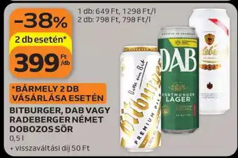 Bitburger, DAB vagy Radeberger német dobozos sör
