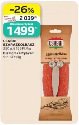 Auchan CSABAI SZÁRAZKOLBÁSZ ajánlat