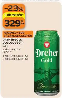 Auchan Dreher Gold Dobozos Sör ajánlat