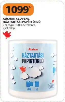 Auchan AUCHAN KEDVENC HÁZTARTÁSI PAPÍRTÖRLŐ ajánlat