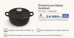 Auchan Öntöttvas lábas fedővel ajánlat