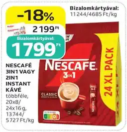 Auchan NESCAFÉ 3IN1 VAGY 2IN1 INSTANT KÁVÉ ajánlat