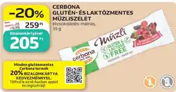 Auchan Cerbona Glutén- és Laktózmentes Müzliszelet ajánlat