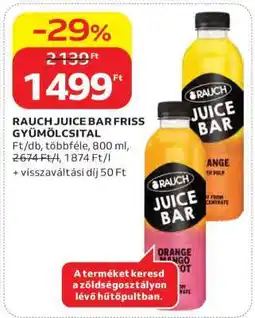 Auchan Rauch Juice Bar Friss Gyümölcsital ajánlat