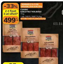 Auchan CSABAI SZELETELT KOLBÁSZ ajánlat