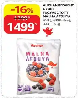 Auchan AUCHAN KEDVENC GYORSFAGYASZTOTT MÁLNA ÁFONYA ajánlat