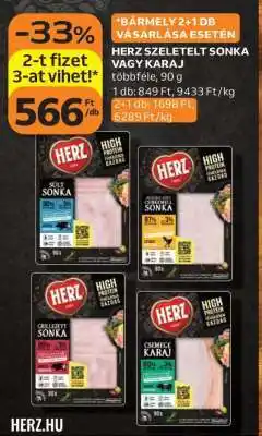 Auchan HERZ Szeletelt Sonka vagy Karaj ajánlat