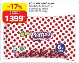 Auchan PÖTTYÖS Túró Rudi ajánlat