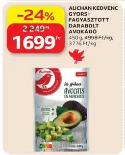 Auchan AUCHAN KEDVENC GYORS-FAGYASZTOTT DARABOLT AVOKÁDÓ ajánlat