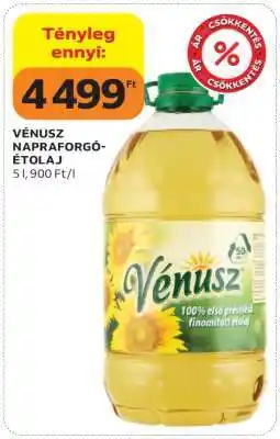 Auchan VÉNUSZ Napraforgó-étolaj ajánlat