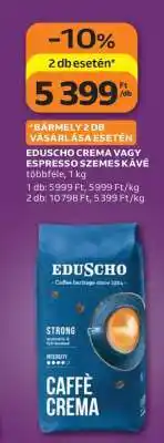 Auchan EDUSCHO CREMA VAGY ESPRESSO SZEMES KÁVÉ ajánlat