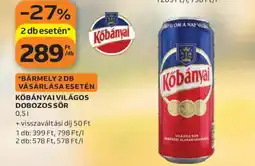Auchan Kőbányai Világos Dobozos Sör ajánlat