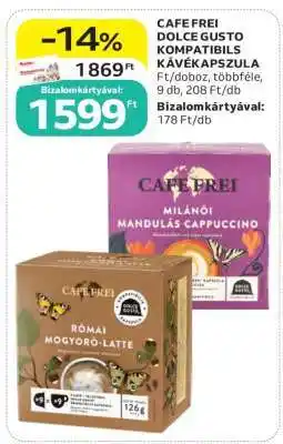 Auchan CAFE FREI Dolce Gusto kompatibilis kávékapszula ajánlat
