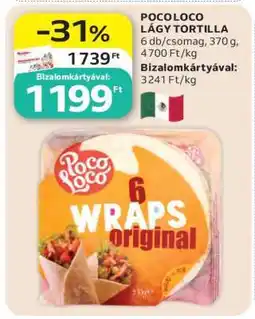 Auchan POCO LOCO LÁGY TORTILLA ajánlat