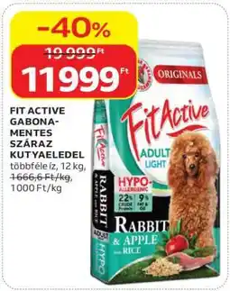 Auchan FIT ACTIVE GABONAMENTES SZÁRAZ KUTYAELEDEL ajánlat